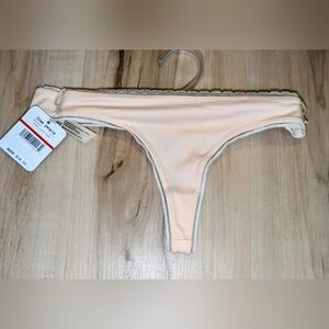 NWT Free People Peach Cloud Combo Lace Detail Thong